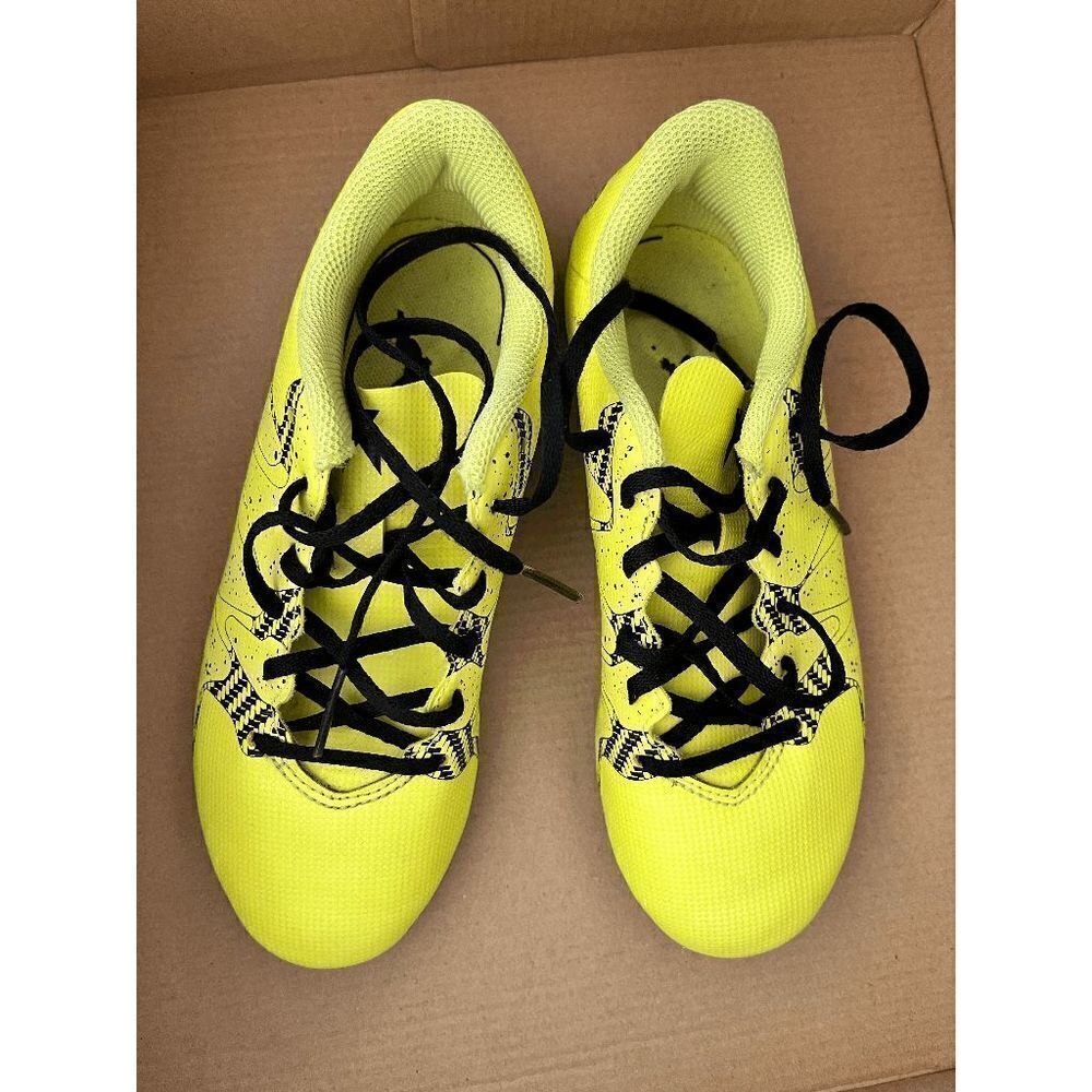 adidas Kids Neon Yellow and Black Cleats